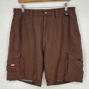 Split‎ Mens Cargo Shorts Brown Mesh Lined Skateboarding Streetwear Size 32